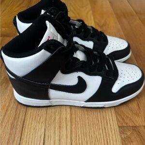 Women’s Nike Dunk High-Tops in Black and White